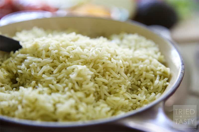 Copycat Cafe Rio Cilantro Lime Rice // The delicious flavors of the wildly popular Cafe Rio in the comfort of your own home. Have this Cilantro Lime Rice with your next Mexican meal. | Tried and Tasty