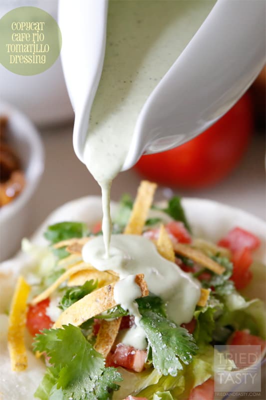 Copycat Cafe Rio Tomatillo Dressing // Tried and Tasty