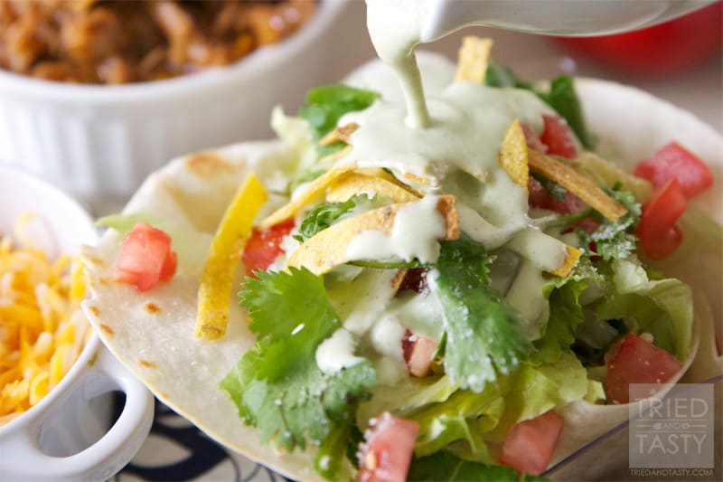 Copycat Cafe Rio Tomatillo Dressing // Cafe Rio Tomatillo Dressing is legendary. Now you can have it any time you want to! | Tried and Tasty