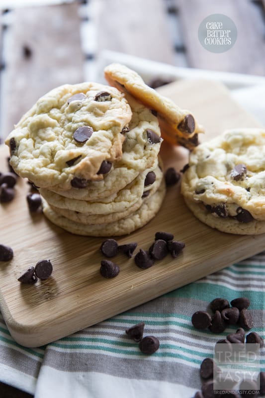 Cake Batter Cookies // One of Tried and Tasty's most popular recipes, these cake batter cookies only have five ingredients and will cost you less than $5 to make two-three dozen! Perfect for parties, gatherings, potlucks, or anytime you want to satisfy your sweet tooth without a lot of fuss! | Tried and Tasty