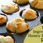 Three Ingrdient Honey Butter Rolls in a muffin tin