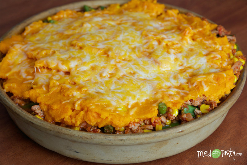 Healthy Sweet Potato Shepherds Pie // TriedandTasty