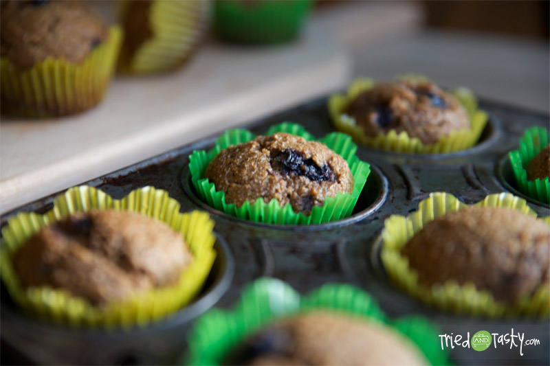 Whole Wheat Pumpkin Applesauce Muffins // TriedandTasty