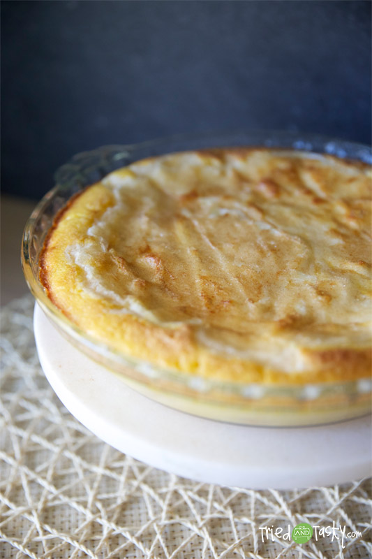 Peaches 'n Cream Cheese Cake Recipe // This Peaches and Cream Cheese Cake Recipe is a family favorite. It's not your traditional holiday pie, but it will compliment your holiday meal wonderfully. | Tried and Tasty