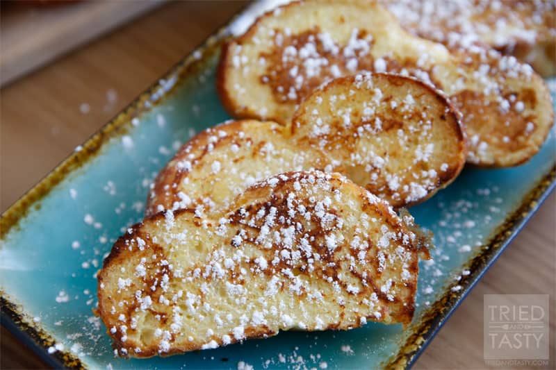 Lemon French Toast Recipe // A slightly citrusy twist of a popular breakfast staple. If you love lemon, you'll love this french toast recipe! | Tried and Tasty