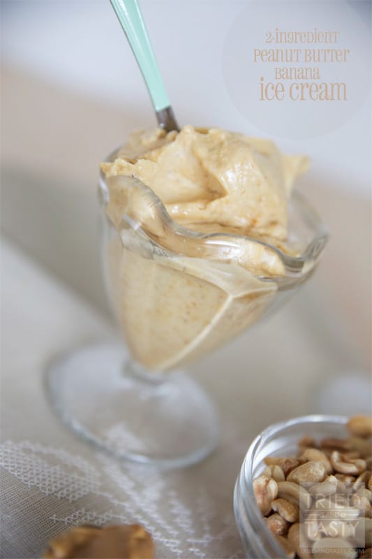 2-Ingredient Peanut Butter Banana Ice Cream // Tried and Tasty