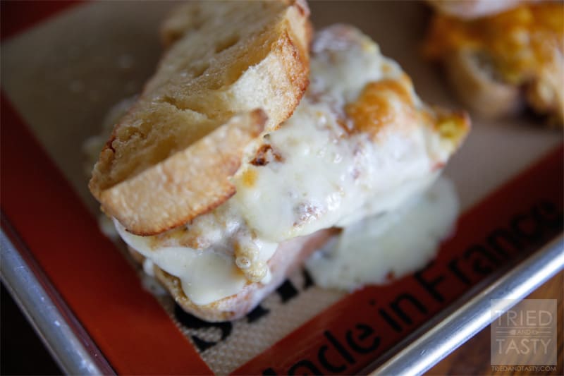 Quick & Easy Cheesy Breakfast Sandwich // All my favorites wrapped in one: egg, deli turkey meat, cheese, and bread. Yum! Best part about it? It was ready in about 15 minutes. | Tried and Tasty
