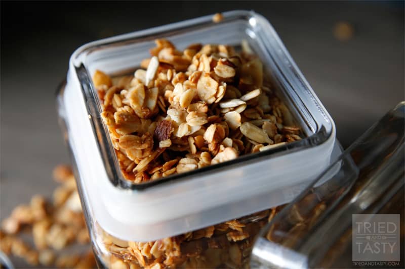 Honey Almond Granola Recipe // If you are looking for a keeper granola recipe, look no further. This is the recipe for you! | Tried and Tasty