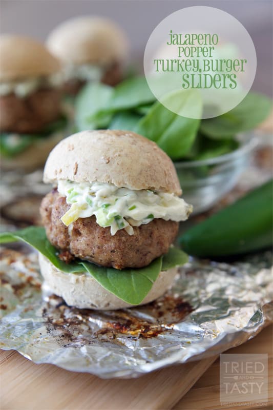 Jalapeno Popper Tturkey Burger Sliders // Tried and Tasty