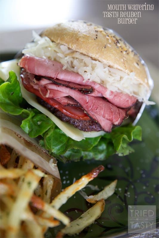 Mouth Watering Tasty Reuben Burger // Tried and Tasty