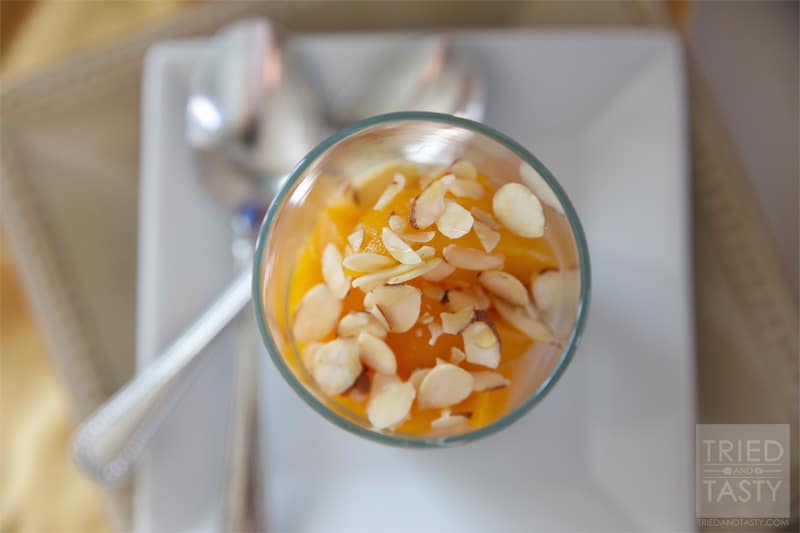 Dole Fruit In Jars Peach Slices & Greek Yogurt Pairing // The perfect way to enjoy DOLE Fruit In Jars paired with Greek yogurt! A healthy snack or delicious compliment to your morning breakfast. Any way you slice it, these peach slices are delicious! | Tried and Tasty