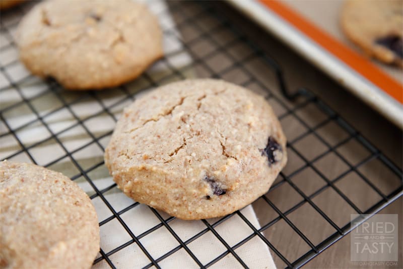 Grain Free Blueberry Cookies // A grain-free/gluten-free cookie like scone. Perfect healthy alternative to the unhealthy option. Delicious for breakfast, snack, or a quick little treat. These Grain Free Blueberry Cookies are fantastic! | Tried and Tasty