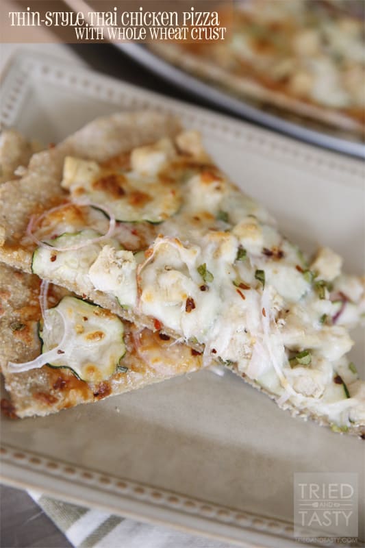 Thin Style Thai Chicken Pizza // Tried and Tasty