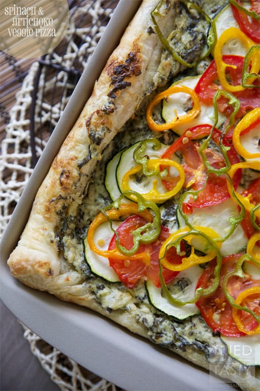 Spinach & Artichoke Veggie Pizza // Tried and Tasty