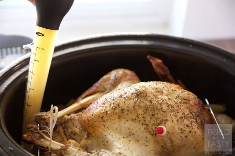 Mushroom Onion Turkey Gravy // This gravy would be delicious on your holiday turkey, stuffing, and mashed potatoes. Comes together quickly with little hassle. A perfect addition to the meal! | Tried and Tasty