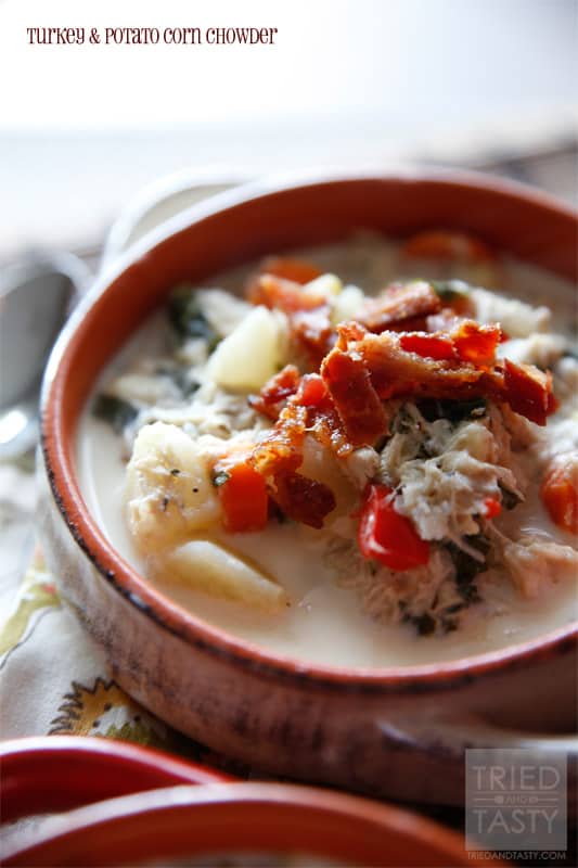 Turkey & Potato Corn Chowder // Tried and Tasty