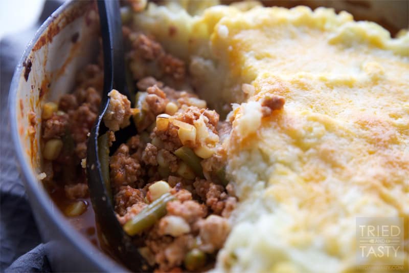 Mashed Cauliflower Shepherd's Pie // Tried and Tasty