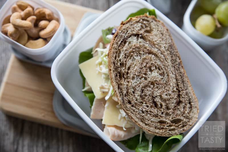 Copycat Panera Turkey, Apple & Cheddar Sandwich // This delicious restaurant favorite made just a little bit healthier! Little bit of crunch, little bit of tang and a whole lot of flavor! Enjoy this specialty sandwich right at home - the perfect quick & easy lunch! | Tried and Tasty