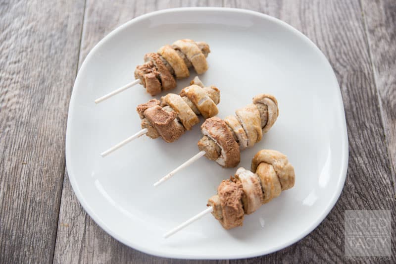 Cinnamon Sausage Breakfast Dippers // This two-ingredient breakfast idea SCREAMS kid friendly! Ready in less than THREE minutes! Don't believe me? You'll just have to check it out for yourself. Delicious sweet breakfast dippers the whole family will enjoy. | Tried and Tasty