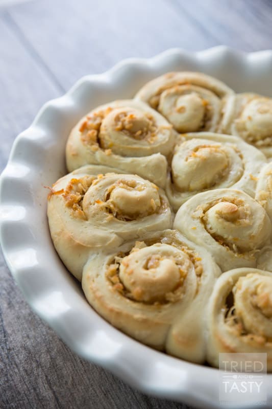 Orange Coconut Rolls // These heavenly rolls are so easy you won't believe it. Made with Rhodes frozen bread, you'll be able to whip these up for breakfast, brunch, or dessert in no time at all! |Tried and Tasty