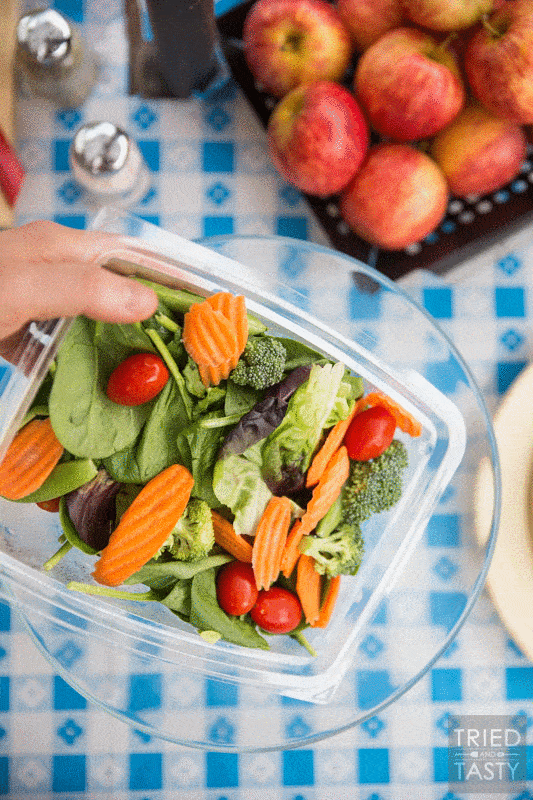Low Calorie Dijon Dressing // Nothing can make a healthy salad unhealthy faster than the dressing you put on it! This low-cal dijon is exactly what you need if you're looking to maintain taste without sacrificing your nutrition! Especially great on top of Taylor Farms Snappy Spinach Salad! | Tried and Tasty