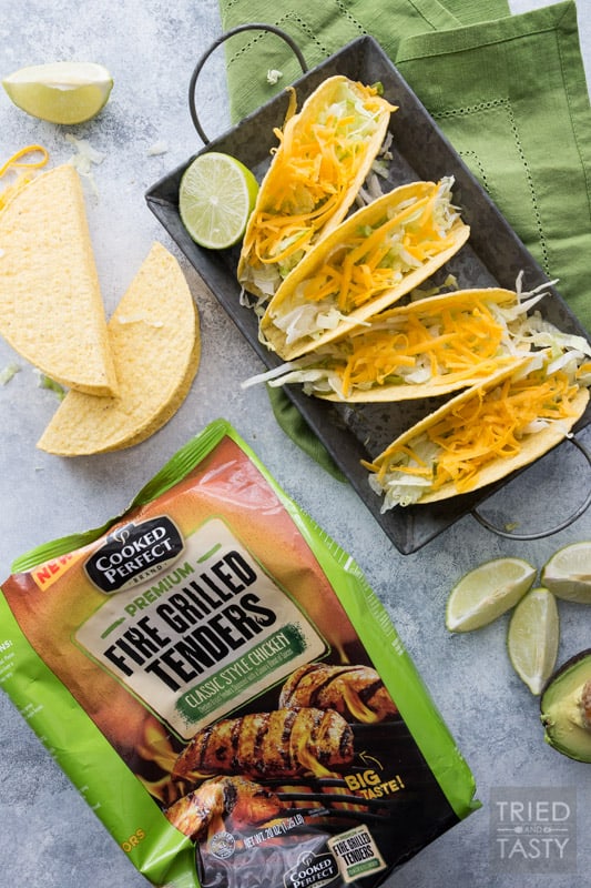 Fire Grilled Chicken Tacos // You haven't had chicken tacos until you've had THESE chicken tacos! This quick and easy weeknight meal will solve your problem to get a meal on the table for those busy nights! You won't believe how tender and flavorful the chicken is! | Tried and Tasty