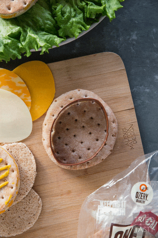 Football Turkey & Cheese Sammies // Game day isn't game day without the best food. These little sammies are the perfect addition to your big party & you won't believe how easy they are! You're only five ingredients away from the perfect football food! | Tried and Tasty