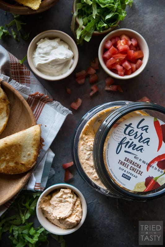 Mini Bean and Three-Cheese Quesadillas // The perfect summertime finger food that's not only delicious but equally portable. Packed full of cheesy flavor you'll fall in love at first bite! | Tried and Tasty