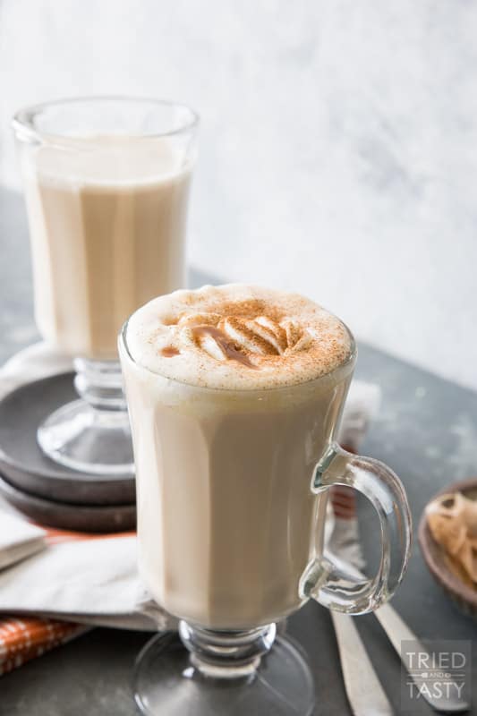 Caramel Chai Tea Latte // Move over Pumpkin Spice Latte, there's a new Latte that's sure to win you over! Chai Tea has been elevated in the delicious warm spiced drink that will satisfy every taste bud! | Tried and Tasty