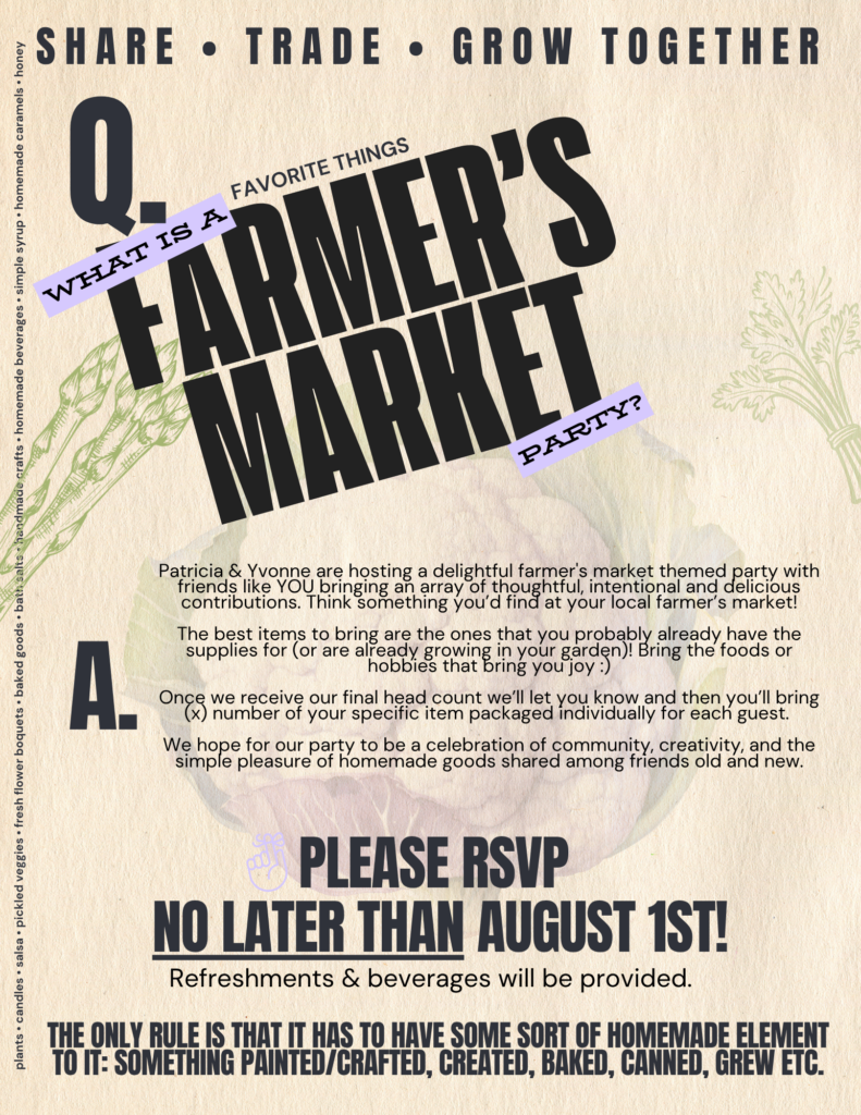 Farmers Market Favorite Things Party - Promotional Poster